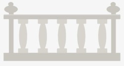 护栏石柱白色扁平化建筑护栏高清图片