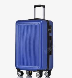 拉皮深蓝色行李箱高清图片