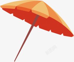 黄色卡通雨伞遮阳伞素材