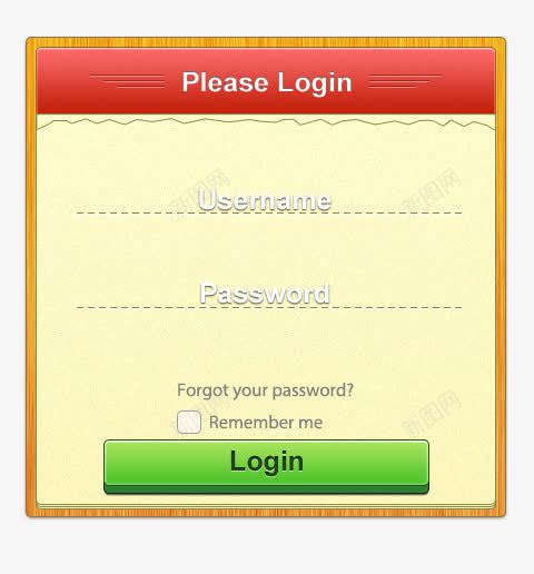 木头材质登录框UIpsd免抠素材_88icon https://88icon.com UI 弹出框 木头 登录 窗口