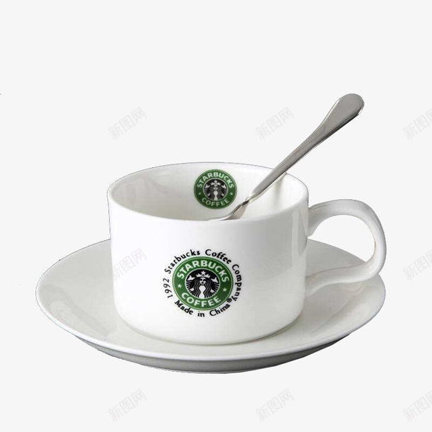 带勺子和茶盘的咖啡杯png免抠素材_88icon https://88icon.com 瓷器 生活用品 真实 餐具