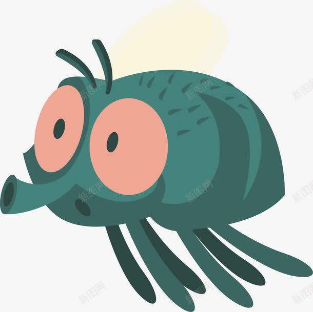 卡通苍蝇臭虫png免抠素材_88icon https://88icon.com 卡通 微生物 精美 臭虫 臭虫设计 苍蝇设计