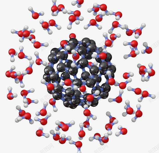 纳米分子结构png免抠素材_88icon https://88icon.com 分子结构 微观世界 物质 纳米分子