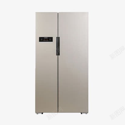 西门子冰箱BCD610Wpng免抠素材_88icon https://88icon.com LED触摸 产品实物 冰箱 对开门 显示屏 浅金色 西门子