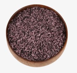 木碗紫米杂粮素材