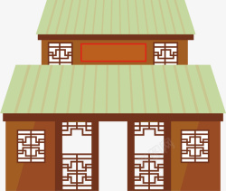 古代日本门口日本古代建筑矢量图高清图片