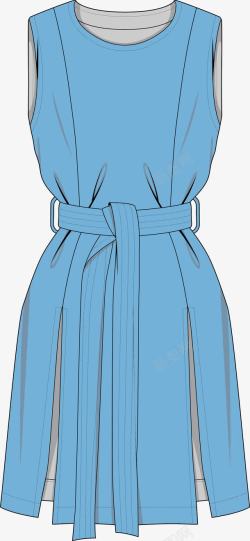 裙子测量图卡通蓝色裙子高清图片