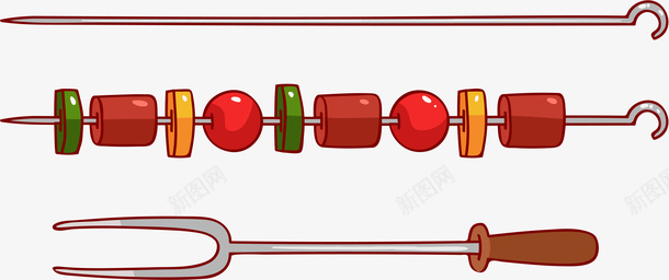卡通烧烤肉串夜宵png免抠素材_88icon https://88icon.com 卡通 夜宵 扁平化 烧烤 矢量图案 美食餐饮 肉串