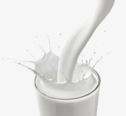 白色玻璃杯白色飞溅的牛奶饮品高清图片