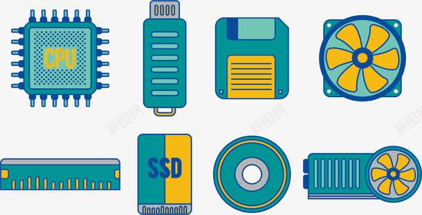 电脑配置png免抠素材_88icon https://88icon.com 制冷 固态硬盘 散热 电脑优化 电脑加速
