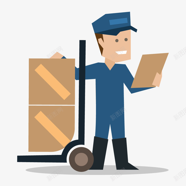 手推叉车搬运周转货物png免抠素材_88icon https://88icon.com 人物 叉车 周转货物 商务 安全作业 快递 手推叉车 搬货员 煤气送货工 矢量图设计 设计 货仓 货物
