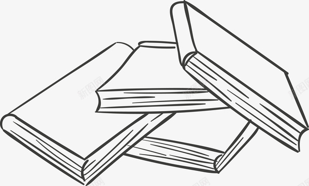 书籍素材重叠的书籍图标图标