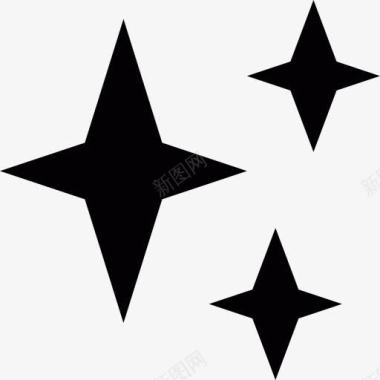 星星漂浮物星星明亮的图标图标