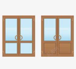 手绘门环手绘扁平化玻璃门高清图片