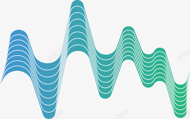 绿色声音抽象波纹矢量图ai免抠素材_88icon https://88icon.com 抽象波纹 波形图 波纹 矢量png 矢量图 绿色波纹 音波 音量波动