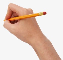 手握铅笔绘画手势素材