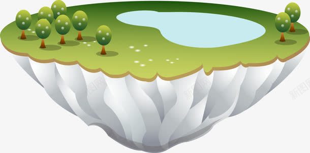 卡通树林岛png免抠素材_88icon https://88icon.com 卡通 天空岛 小岛 小湖 岛 岛屿 悬浮岛 树林 浮岛 浮空岛 湖 湖畔 绿岛 自然