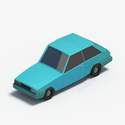 蓝色的汽车创意模型素材