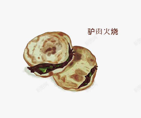 驴肉火烧psd免抠素材_88icon https://88icon.com 肉食 食物 饼子 驴肉火烧