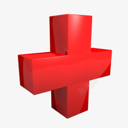 红色救护车红十字立体字体高清图片