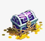 宝箱紫色金币游戏宝箱卡通图标图标