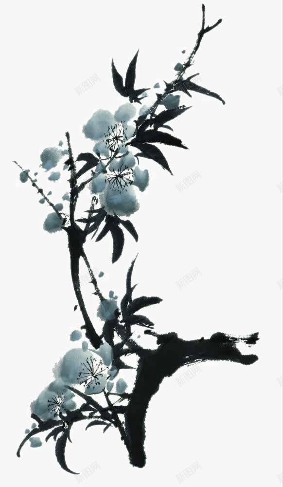 手绘花卉png免抠素材_88icon https://88icon.com 中国画 写意花草 国画小品 国粹 宣纸画 美术插图 艺术作品 装饰花草