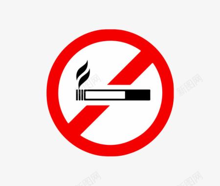 ai格式红色禁止吸烟图标图标