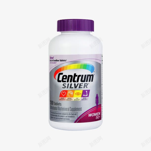 Centrum善存银牌中老年女png免抠素材_88icon https://88icon.com 维生素 美国进口 老年女性用品 药片