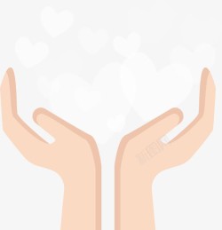 国际慈善日爱心双手中的爱心高清图片
