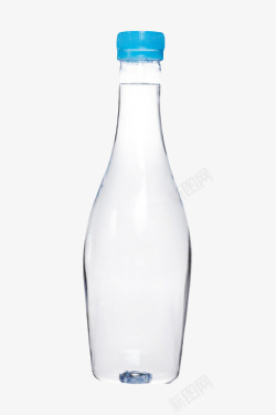 透明解渴塑窄口蓝色瓶盖的料瓶饮素材