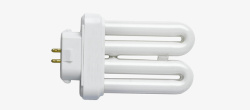 双灯泡一根双U型的节能白色荧光灯管日高清图片