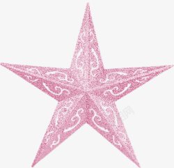 一颗粉红色的五角星素材