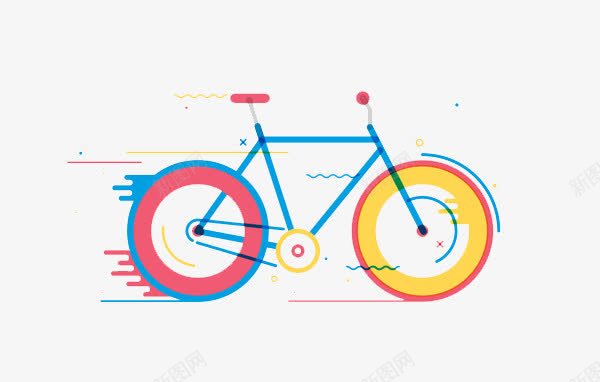 自行车卡通运动的自行车png免抠素材_88icon https://88icon.com 卡通 自行车 运动
