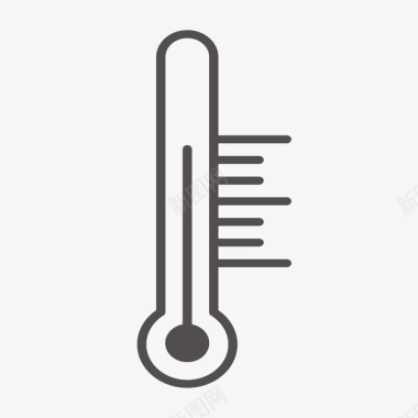手绘线画手绘温度计图标图标