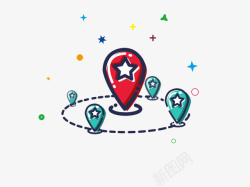 地理位置图标显示地理位置的图标mbe风格高清图片