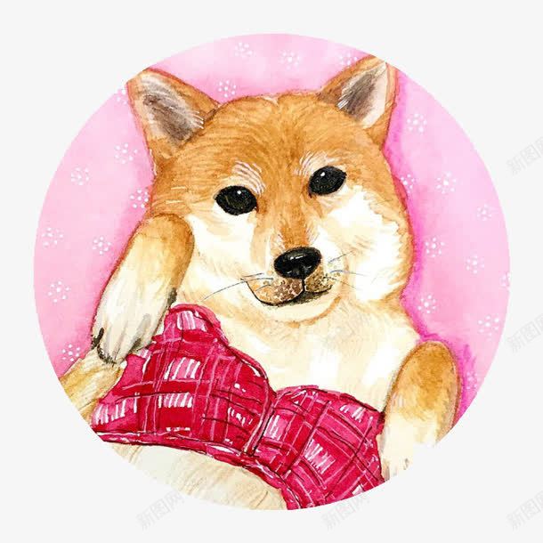 可爱的柴犬插画png免抠素材_88icon https://88icon.com 可爱 小狗 插画 柴犬