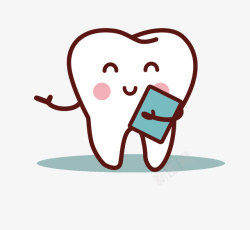牙齿卫生手绘卡通可爱牙齿高清图片
