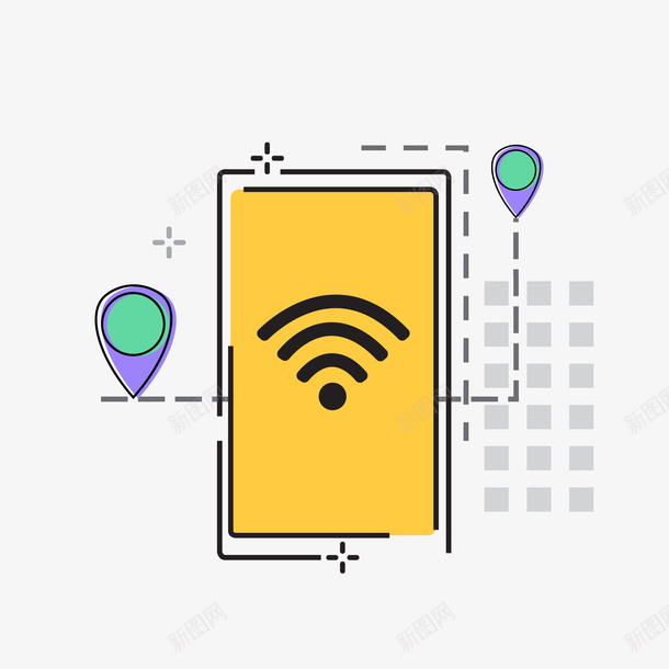 简约手机定位WIFI矢量图ai免抠素材_88icon https://88icon.com wifi 定位 手机 手机定位 矢量手机 简约 矢量图