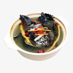 美味汤羹乌鸡炖甲鱼美食高清图片