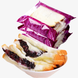 优米紫米面包10袋装素材