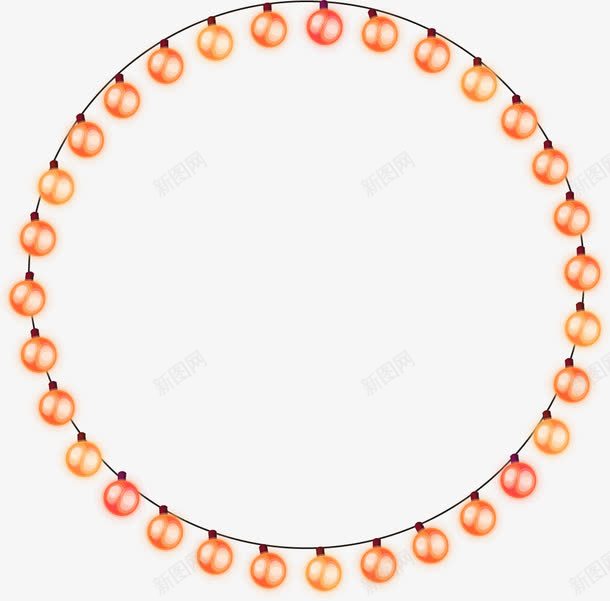 精美节日珍珠彩灯png免抠素材_88icon https://88icon.com 梦幻 浪漫 珍珠灯 矢量素材 精美 节日彩灯 节日装饰 香槟色