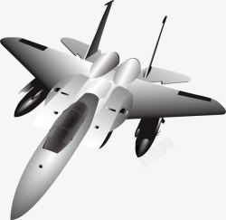 银灰色战斗机模型素材