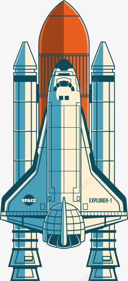 世界航天日白色大型火箭素材
