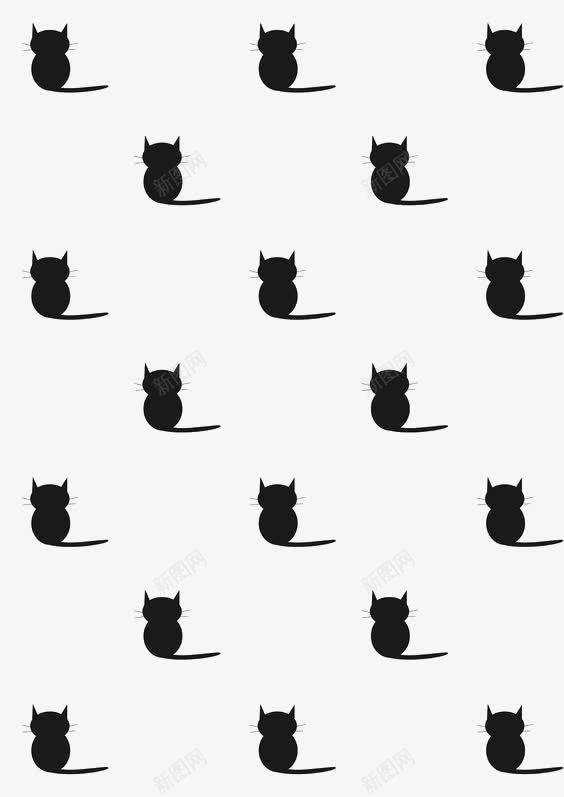 卡通黑猫png免抠素材_88icon https://88icon.com 平铺 猫咪 背影 黑猫简笔画 黑色