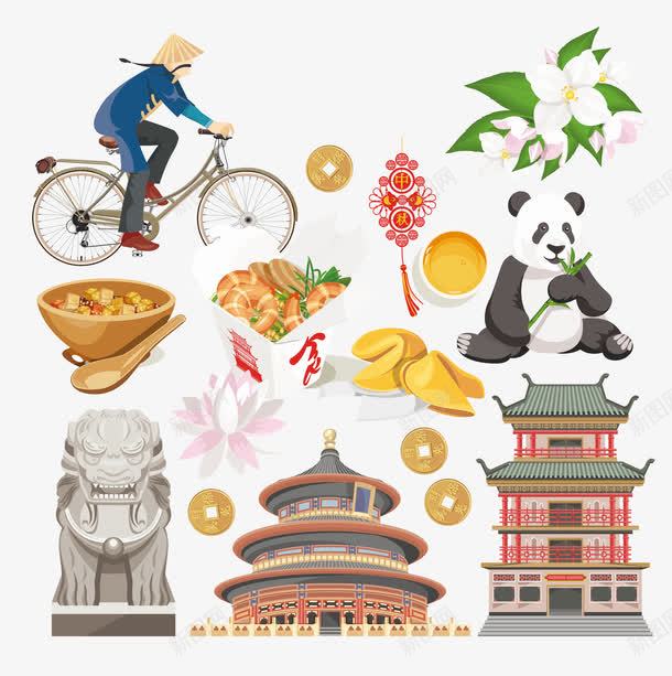 中国元素插画png免抠素材_88icon https://88icon.com 中国元素插画 中国古建筑插画 中国风插画 石狮子插画库