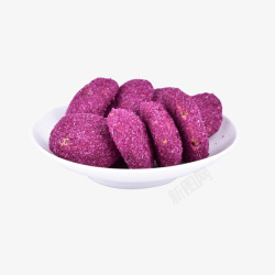 一碟好看的紫薯零食素材