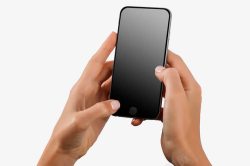 iPhone7黑色玩手机手势高清图片