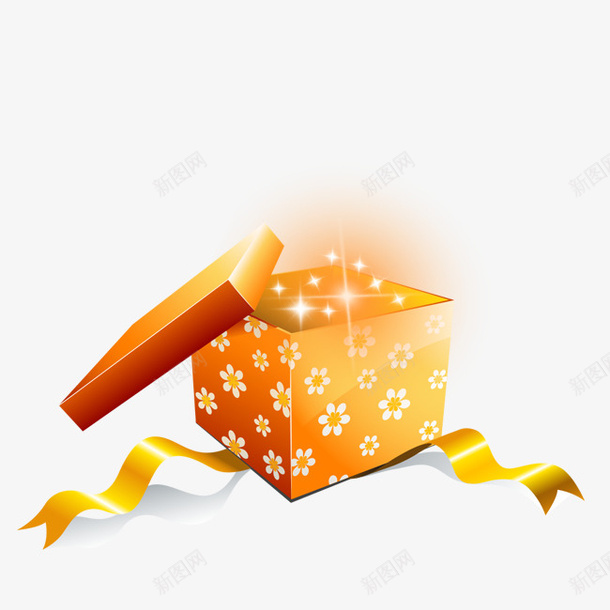 橙色发光礼盒png免抠素材_88icon https://88icon.com 创意 包裹 发光礼盒 打包 星芒 橙色 节日包装 闪闪发光
