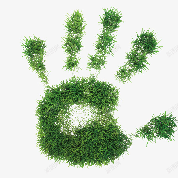 草地形状写实风格手印墙png免抠素材_88icon https://88icon.com 五指 卡通 小草 手印 手印墙 手绘 掌印 绿草地