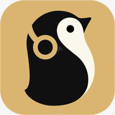 一对企鹅手机企鹅FM软件logo图标图标